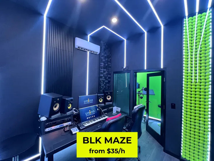 BLK MAZE room at UNION recording studio in Hollywood